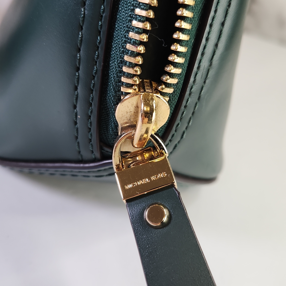 Michael Kors Green Blakely Leather Satchel Handbag - Picture 11 of 14